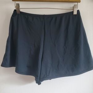 A Shore Fit Women's Black Swim Shorts W/ Built In Brief Size 10 Beach Resortwear